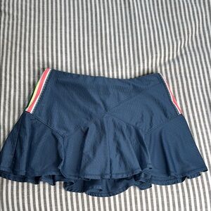 Lucky in Love Navy Skort with Red and Green Accents